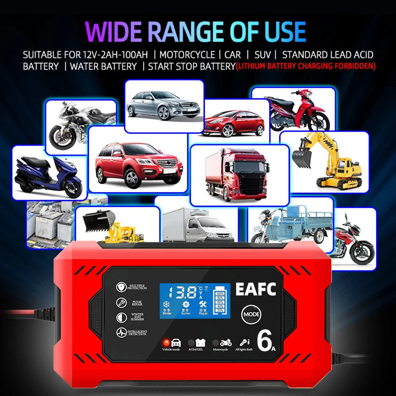 Car Battery Charger 12V 6A