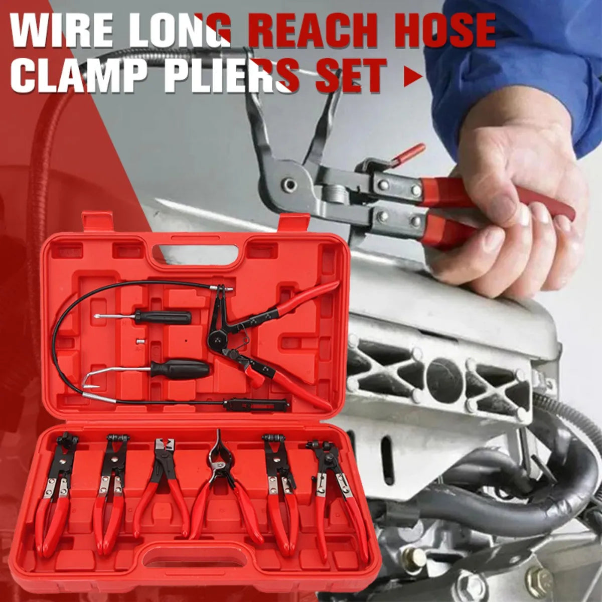 9-piece Hose Clamp Pliers Set