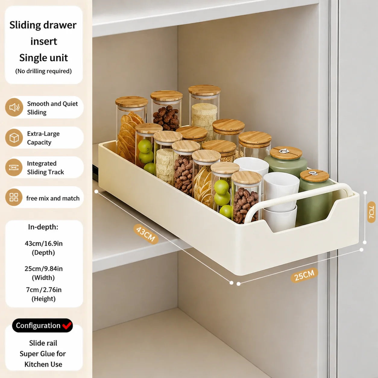 Cabinet Storage Rack Self-Adhesive