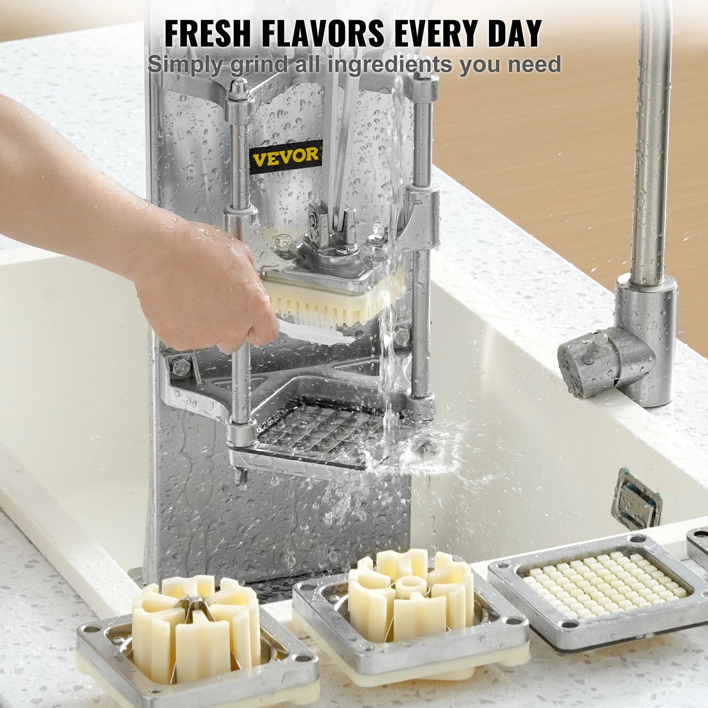French Fry Cutter with 4 Replacement Blades