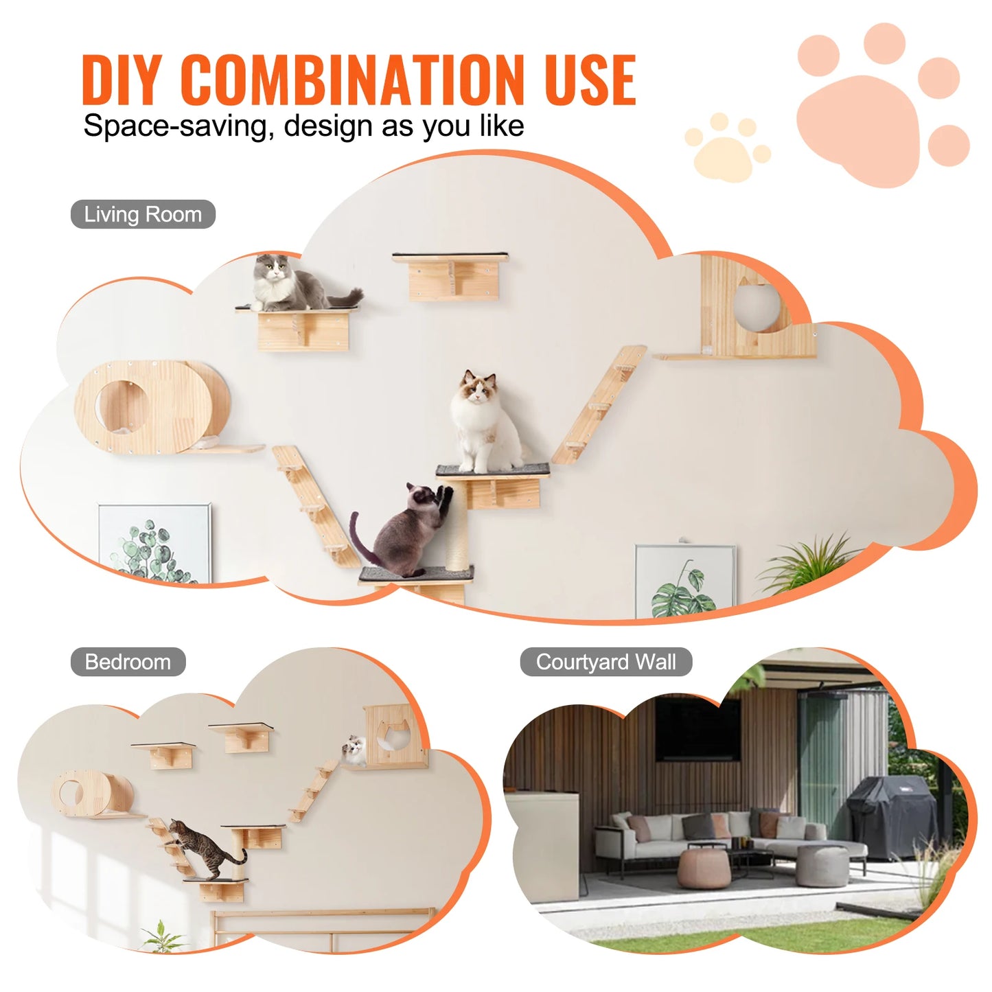 Wall Mounted Cat Shelves and Perches