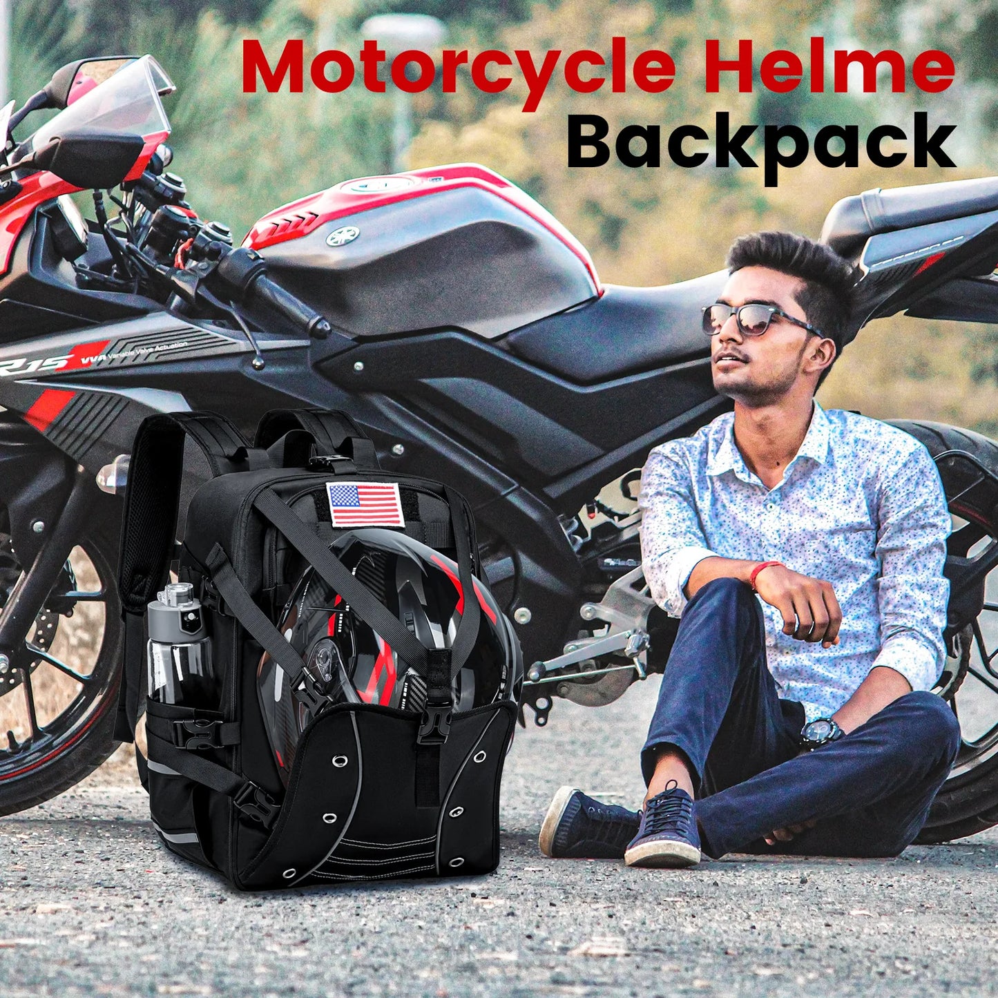 Motorcycle Helmet Backpack
