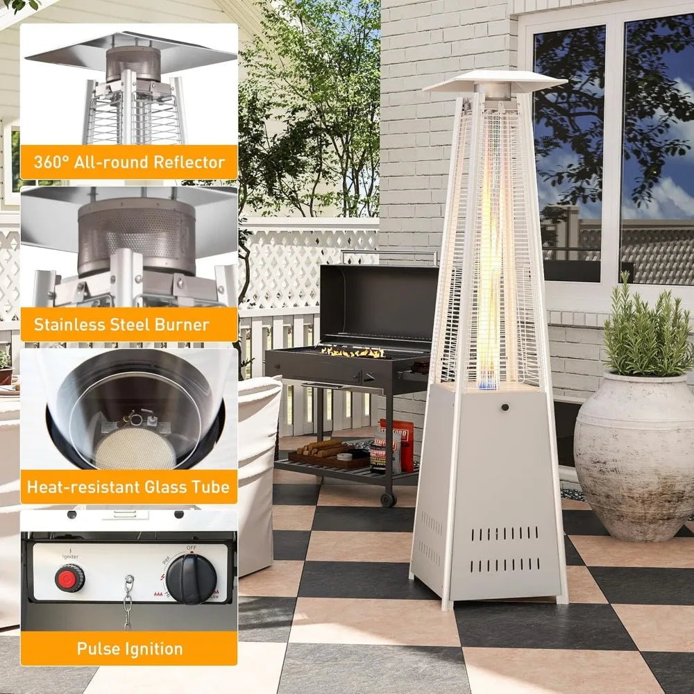 Outdoor Patio Heater, Propane with Wheels