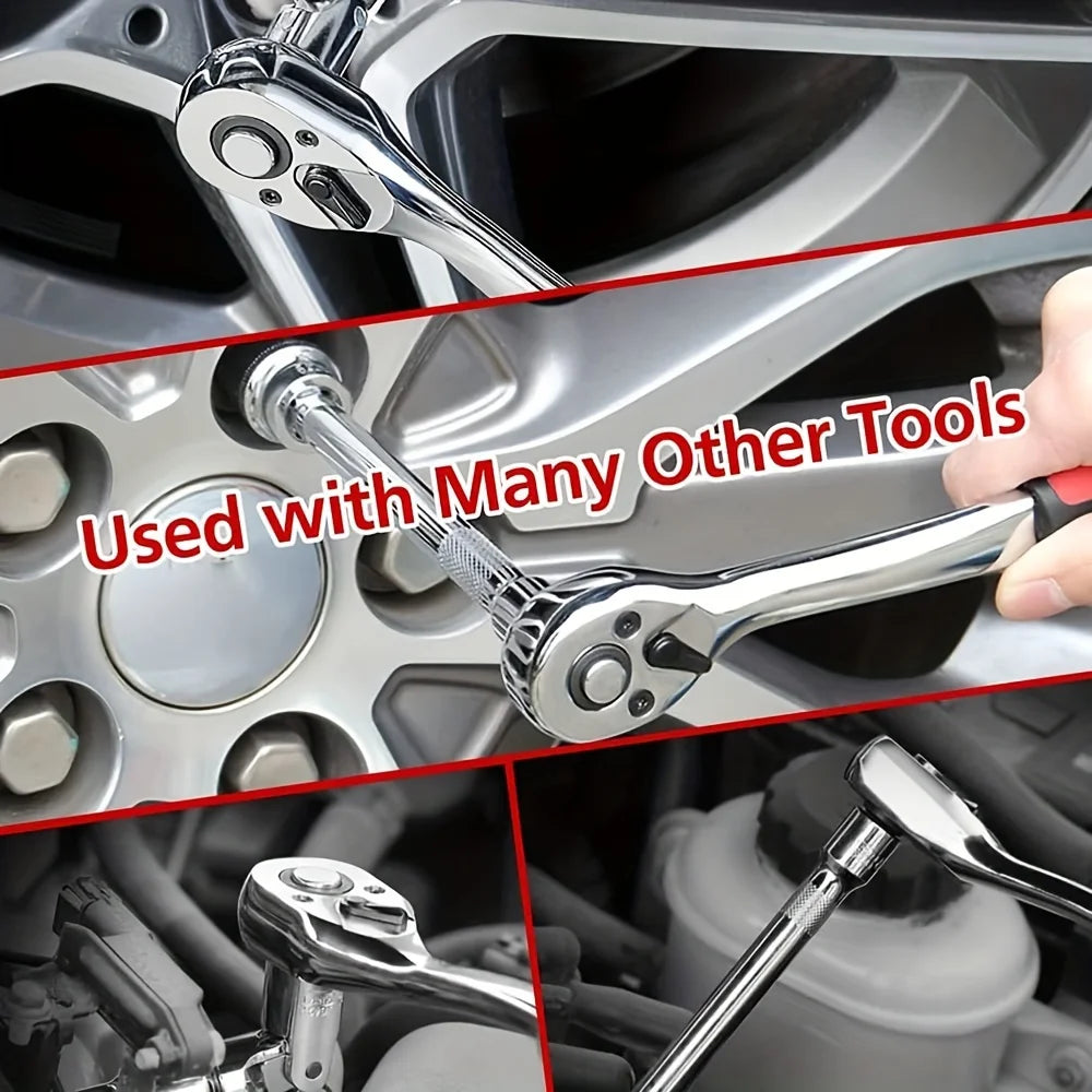 3-Piece Ratchet Set, 1/4", 3/8", 1/2" Drive