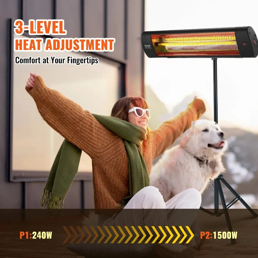 Infrared Heater 1500W Remote Control Electric