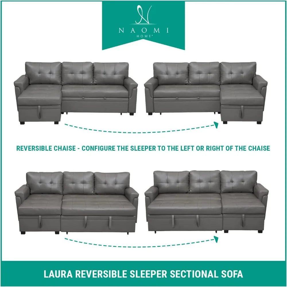 Reversible Sleeper Sectional Sofa