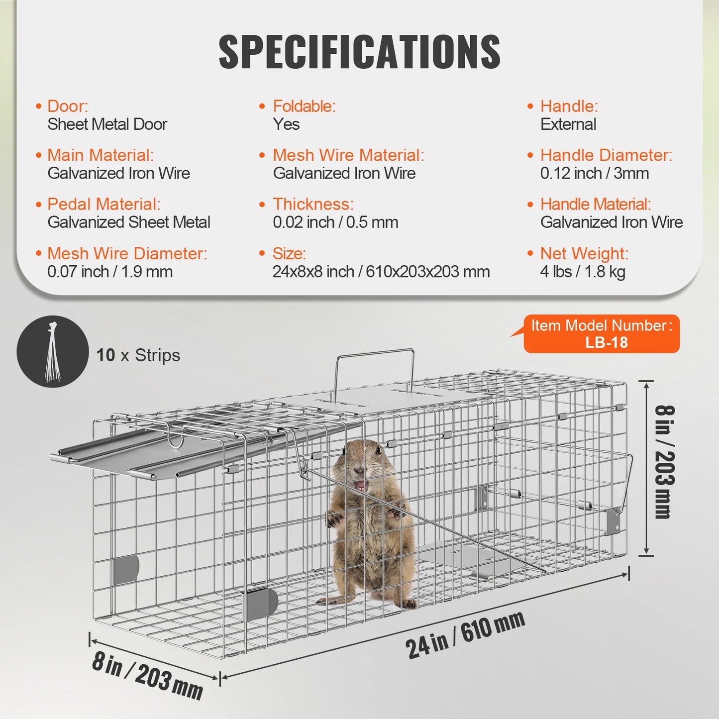 Live Animal Cage Trap Humane