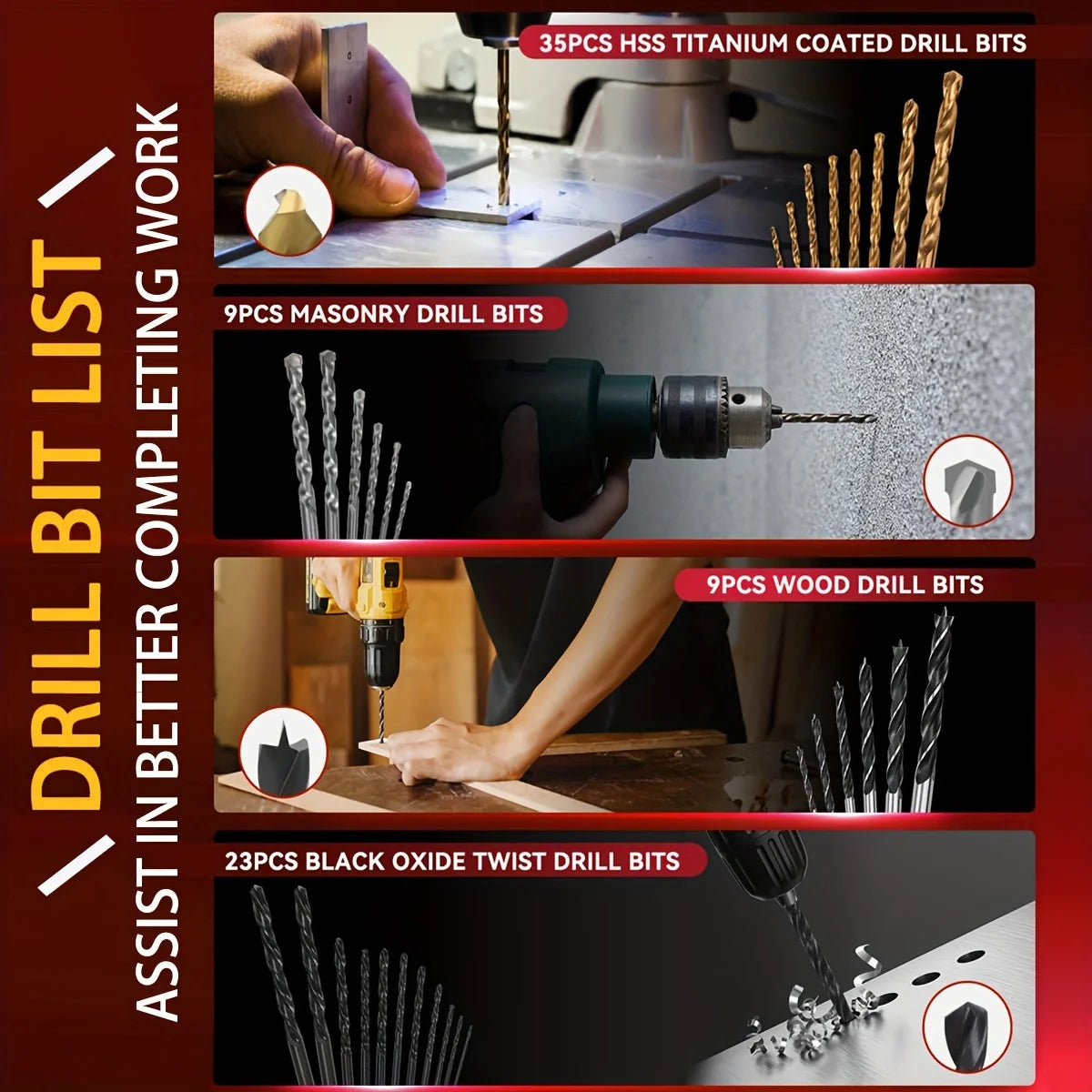 400 Pcs Drill Bit Set