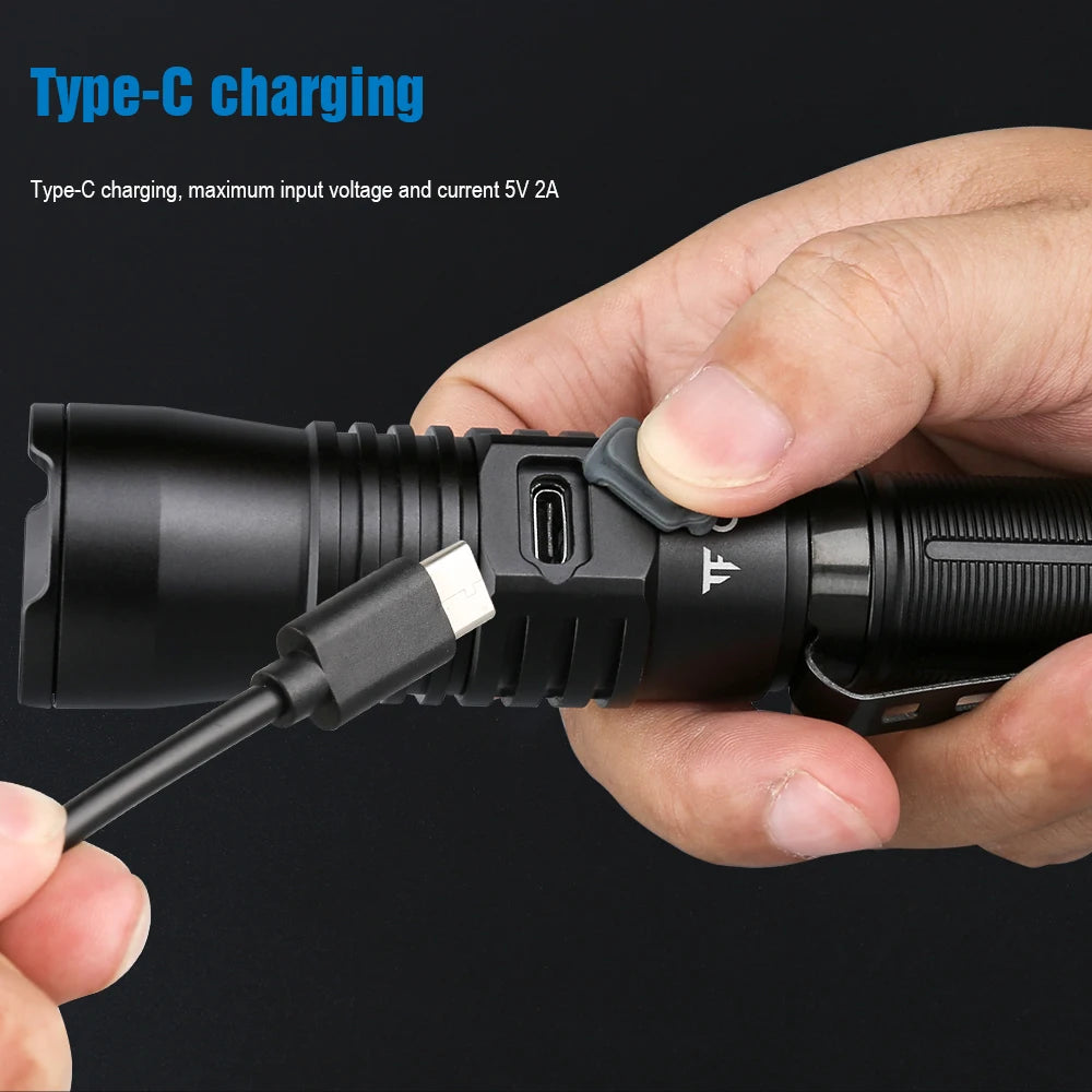 Tactical Flashlight 460Lumen Rechargeable