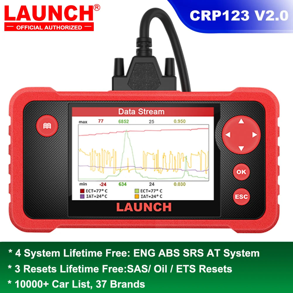 OBD2 Scanner ENG ABS SRS AT System