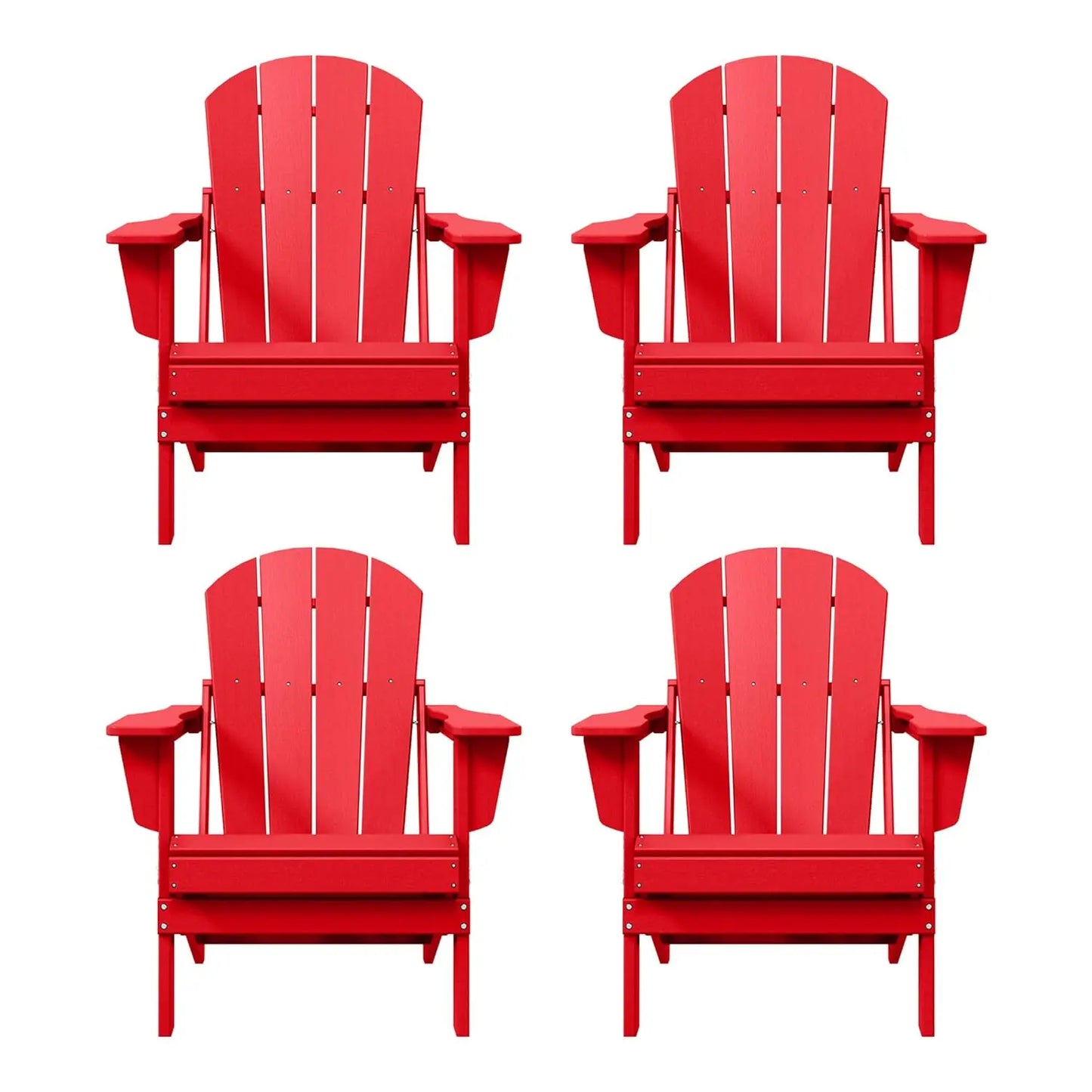 Folding Poly Adirondack Chair (Set of 4)