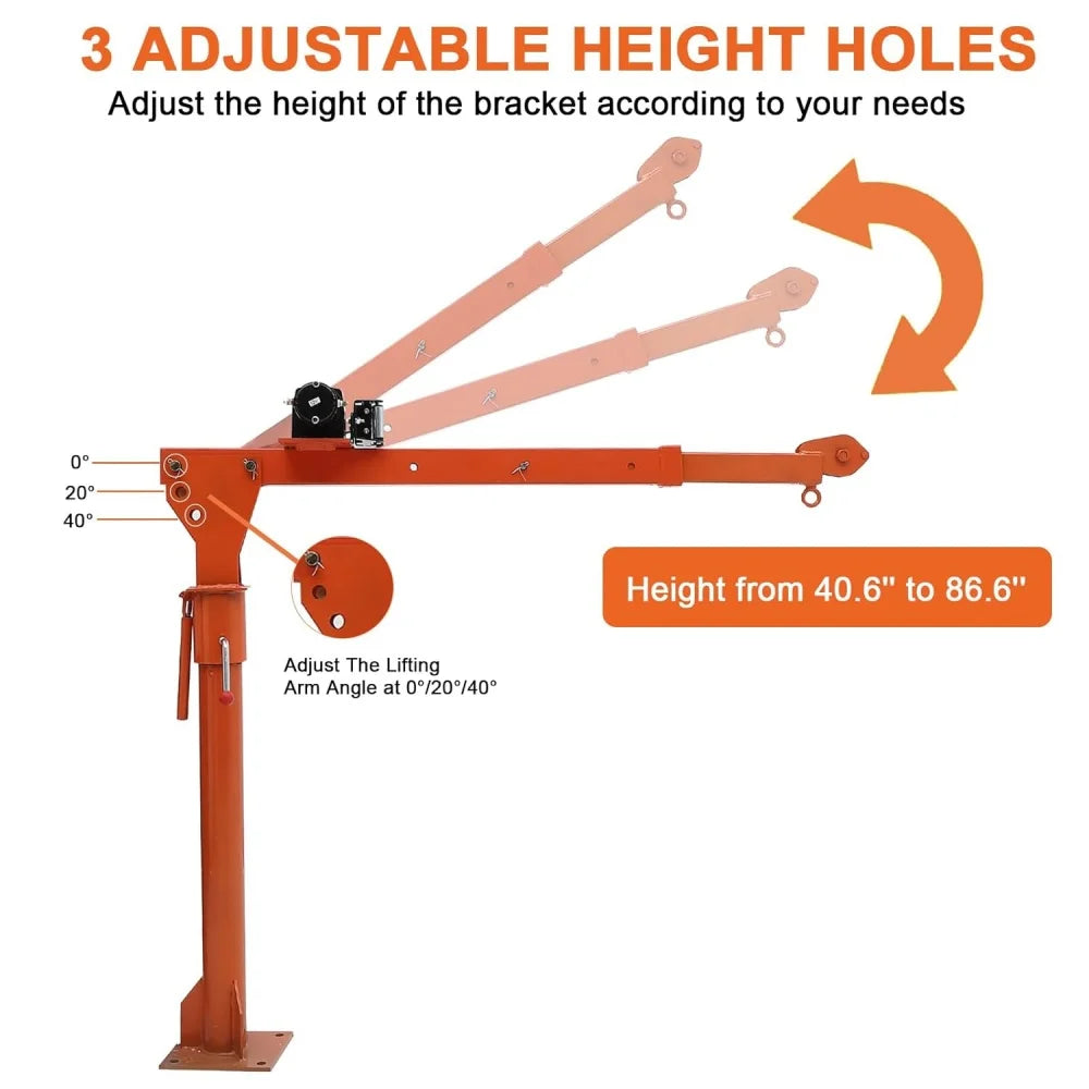 1100LB Truck-Mounted Electric Jib Hoist