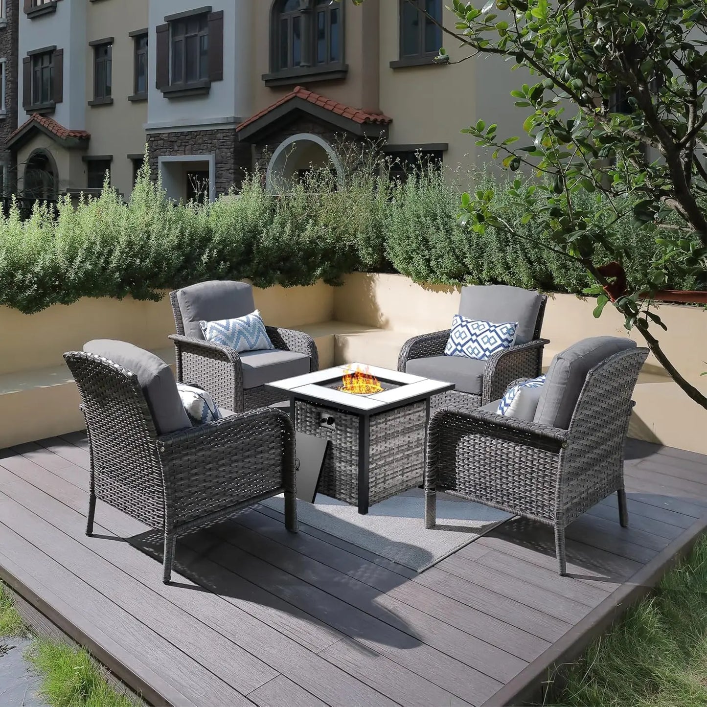 Patio Furniture Set with 30" Fire Pit