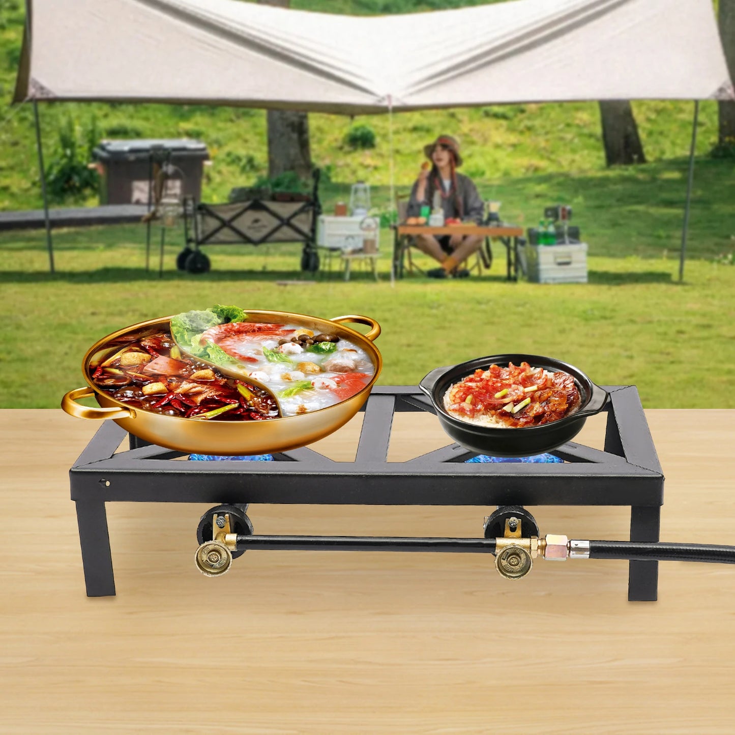 Camping Gas Stove Double Burner