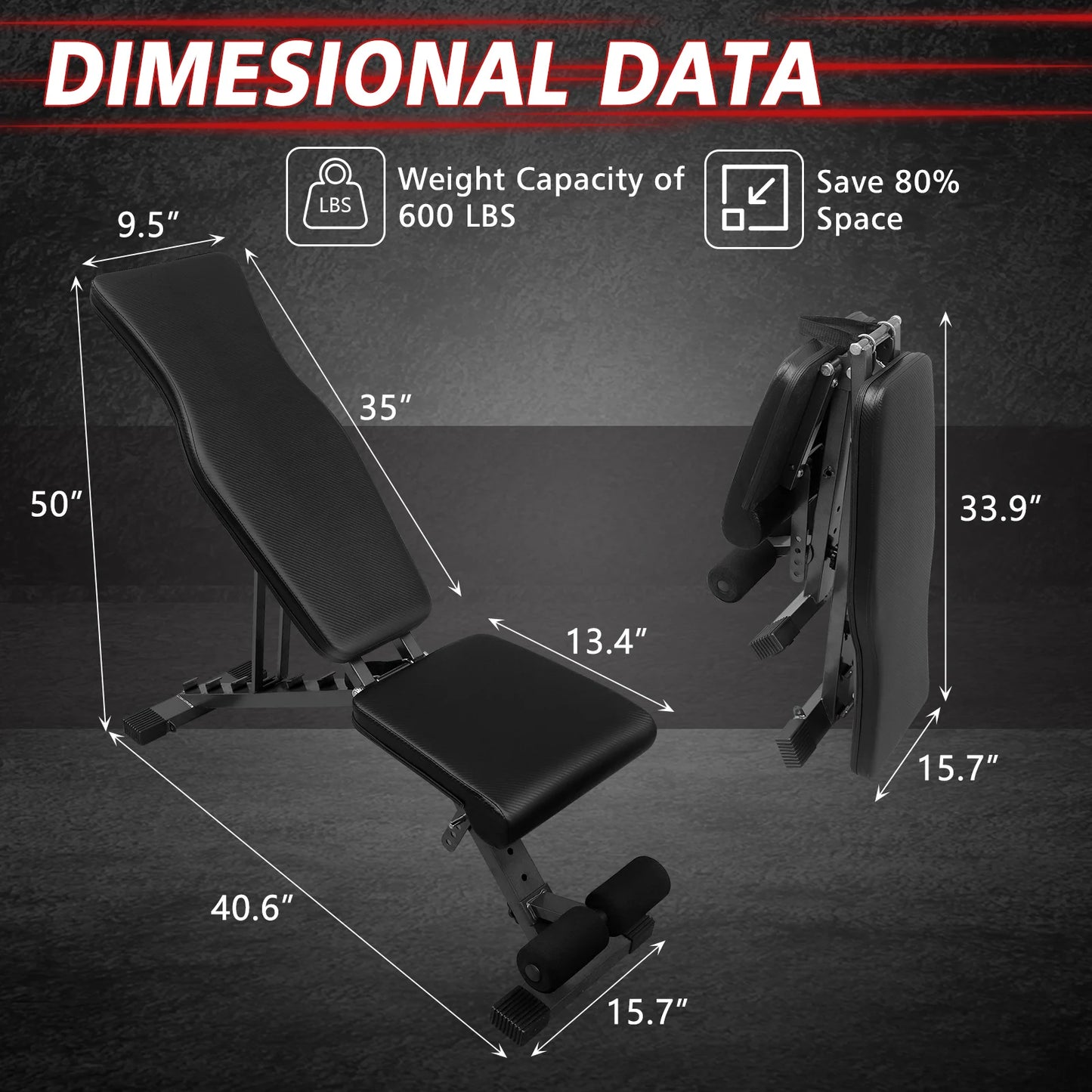 Weight Bench for Full Body Workout Foldable incline
