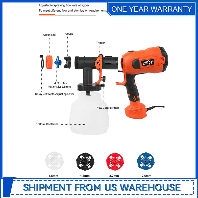 750W Paint Sprayer 1200ml