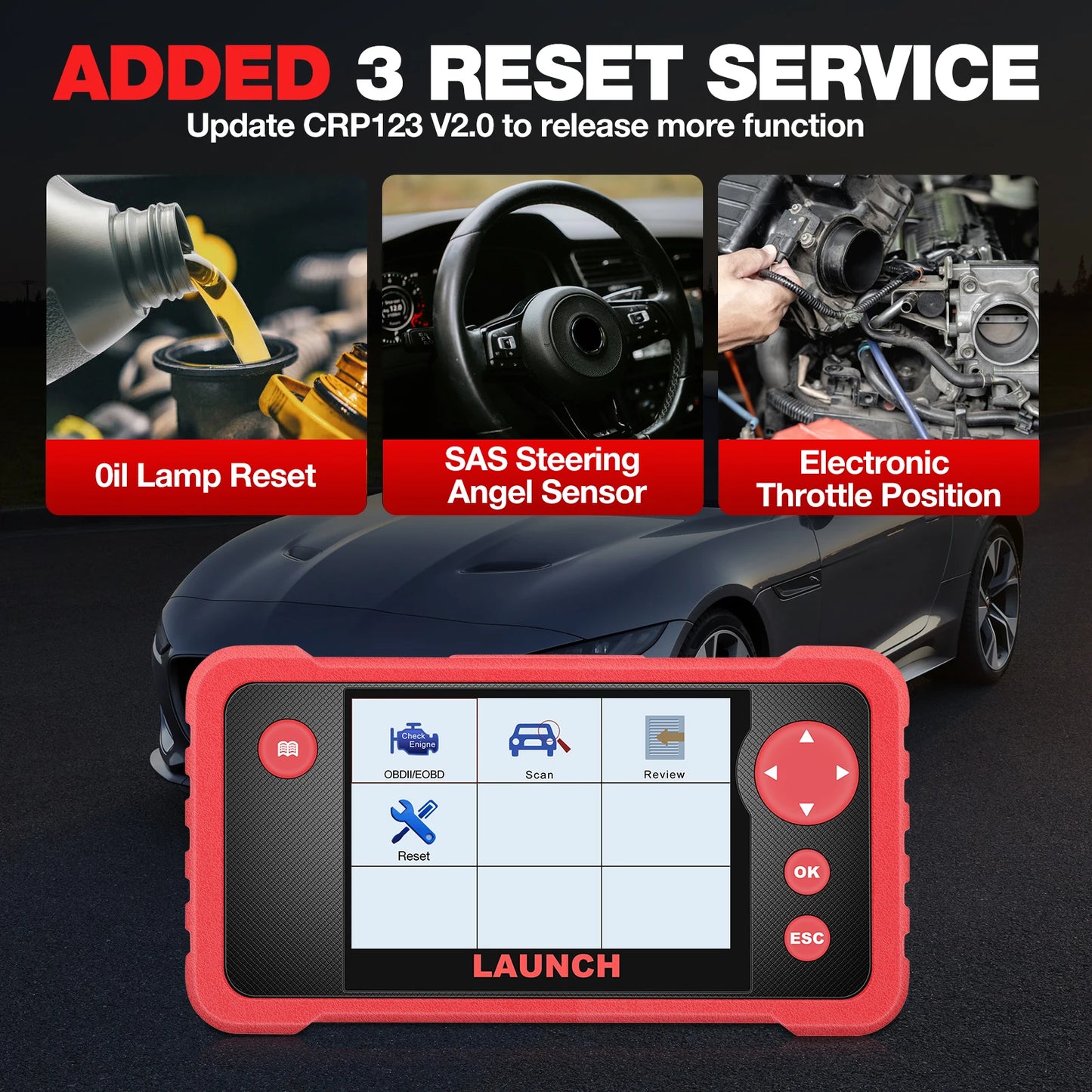 OBD2 Scanner ENG ABS SRS AT System
