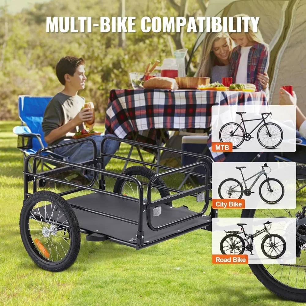 Bike Cargo Trailer, 160 lbs Load Capacity