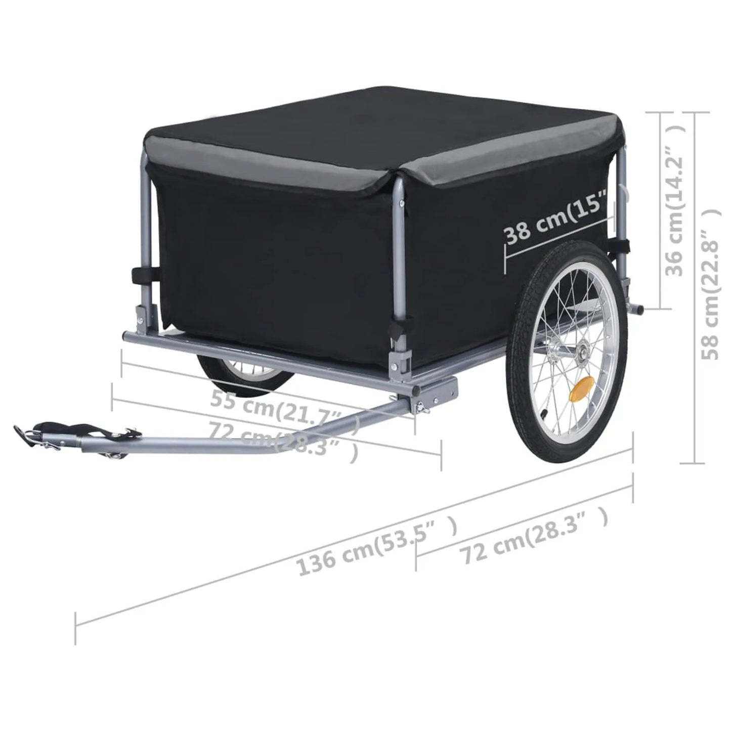 Bike Cargo Trailer Max Load Capacity 65 kg