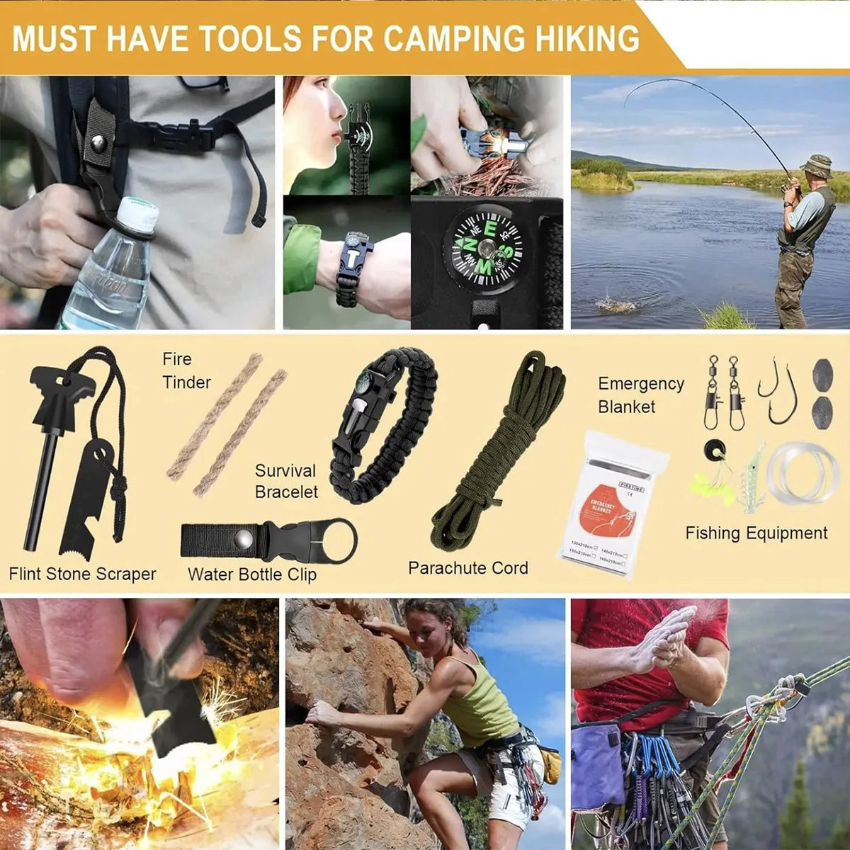 Camping Emergency Equipment Survival Set