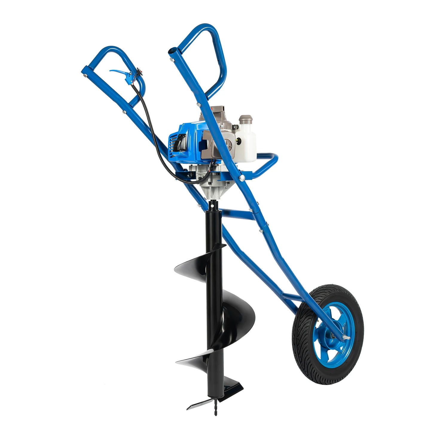 Wheelbarrow Post Hole Digger Kit with 300mm Drill 63CC 2-Stroke Gas Powered Digging Machine
