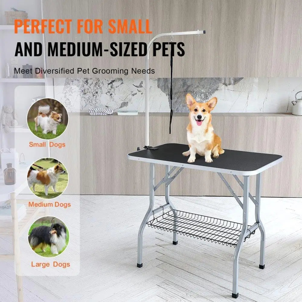 Pet Grooming Table with Clamp and Arm