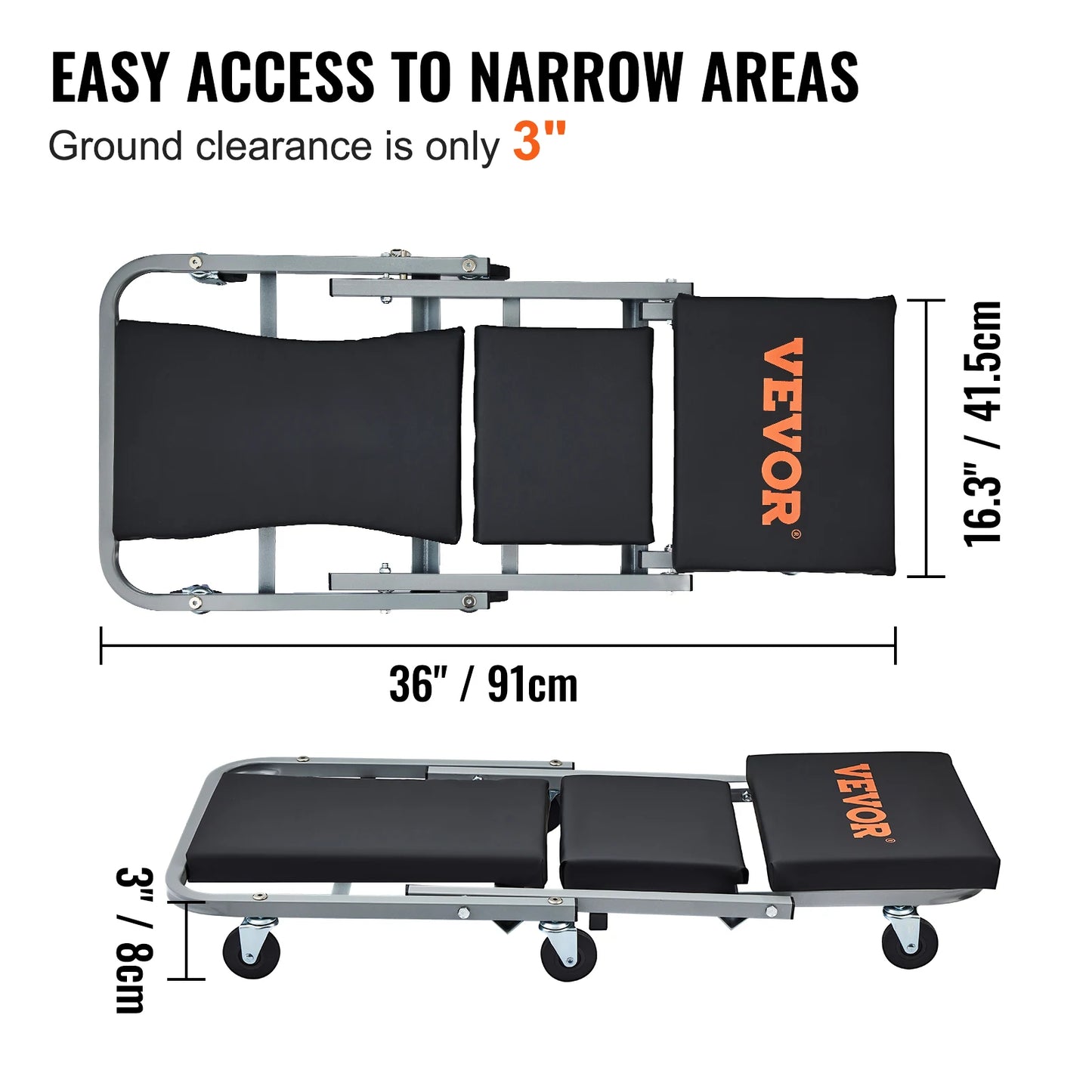 36" Z-Creeper Seat, foldable
