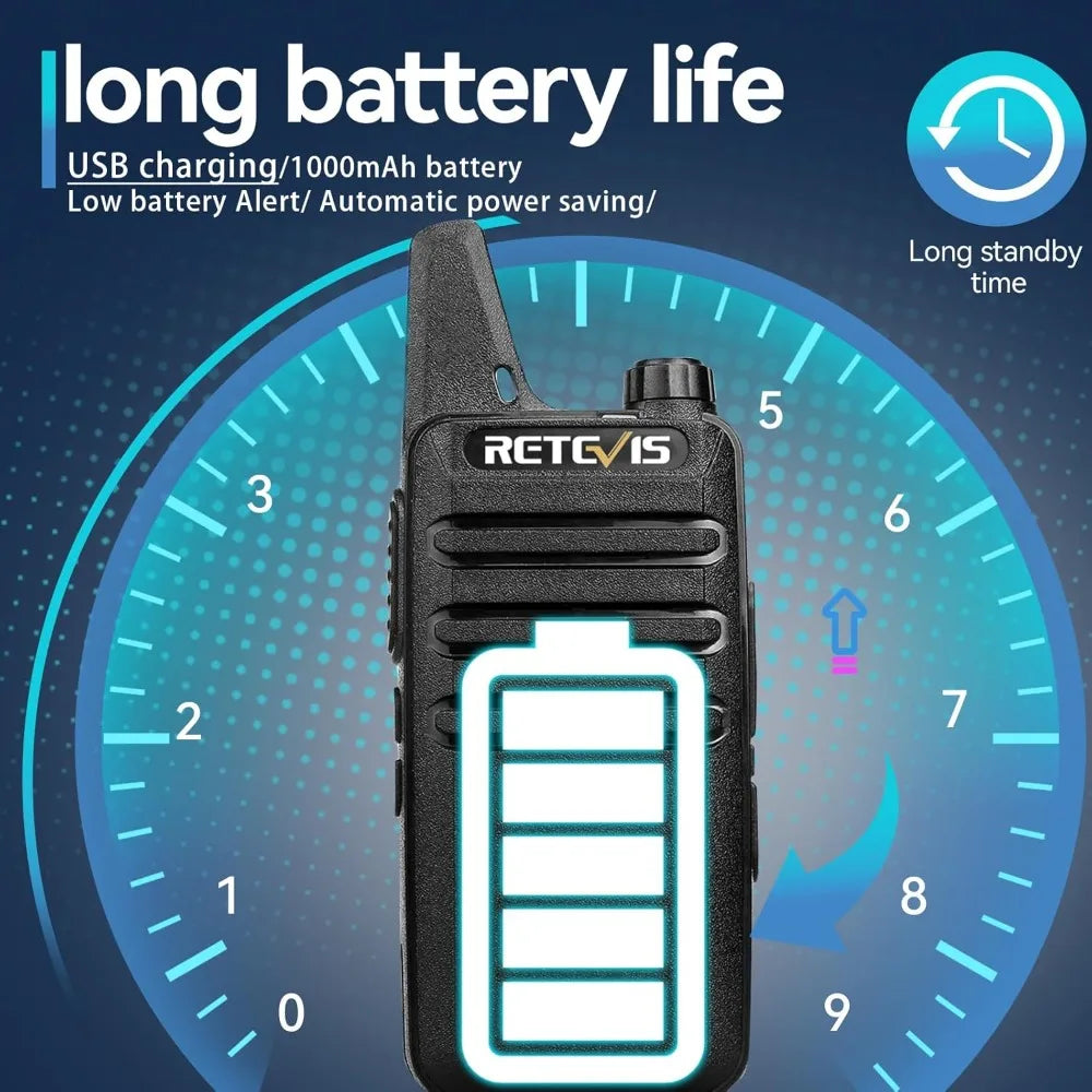 Two-Way Radio(6 Pack) with 6 Way Multi Gang Charger