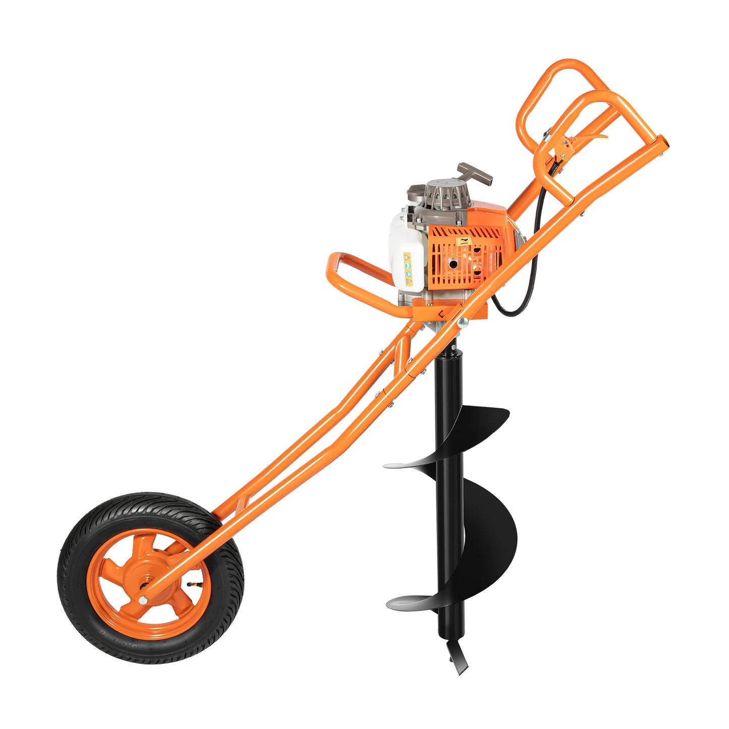 Wheelbarrow Post Hole Digger Kit with 300mm Drill 63CC 2-Stroke Gas Powered Digging Machine