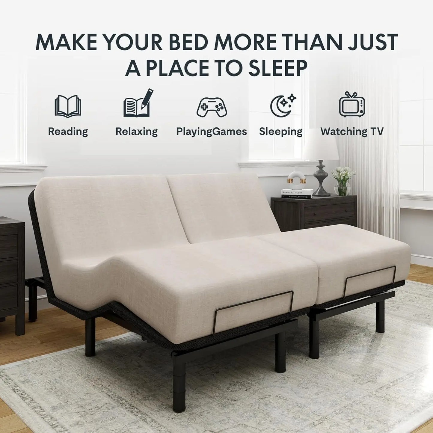 Split King Adjustable Bed Frame Base