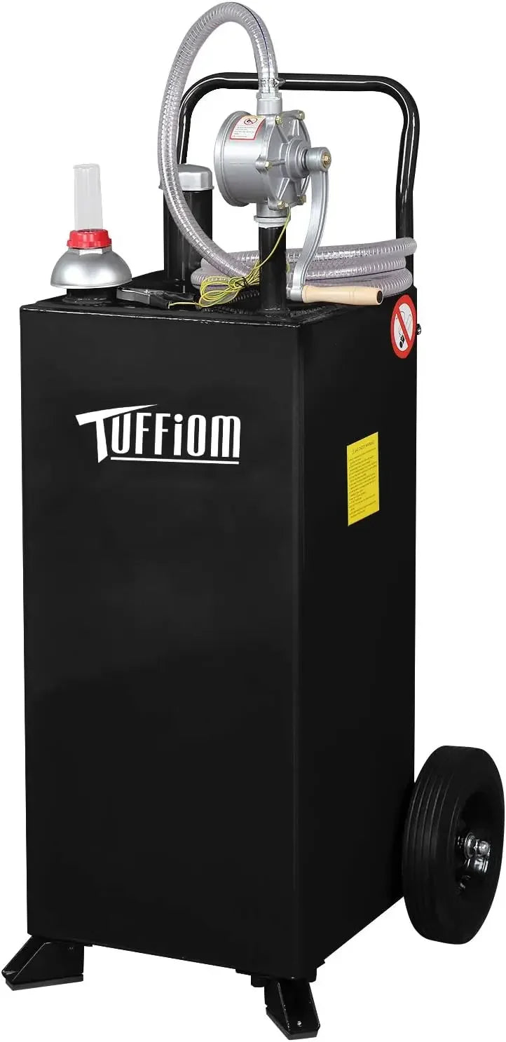 30 Gallon Gas Caddy w/Wheels & Manual Pump