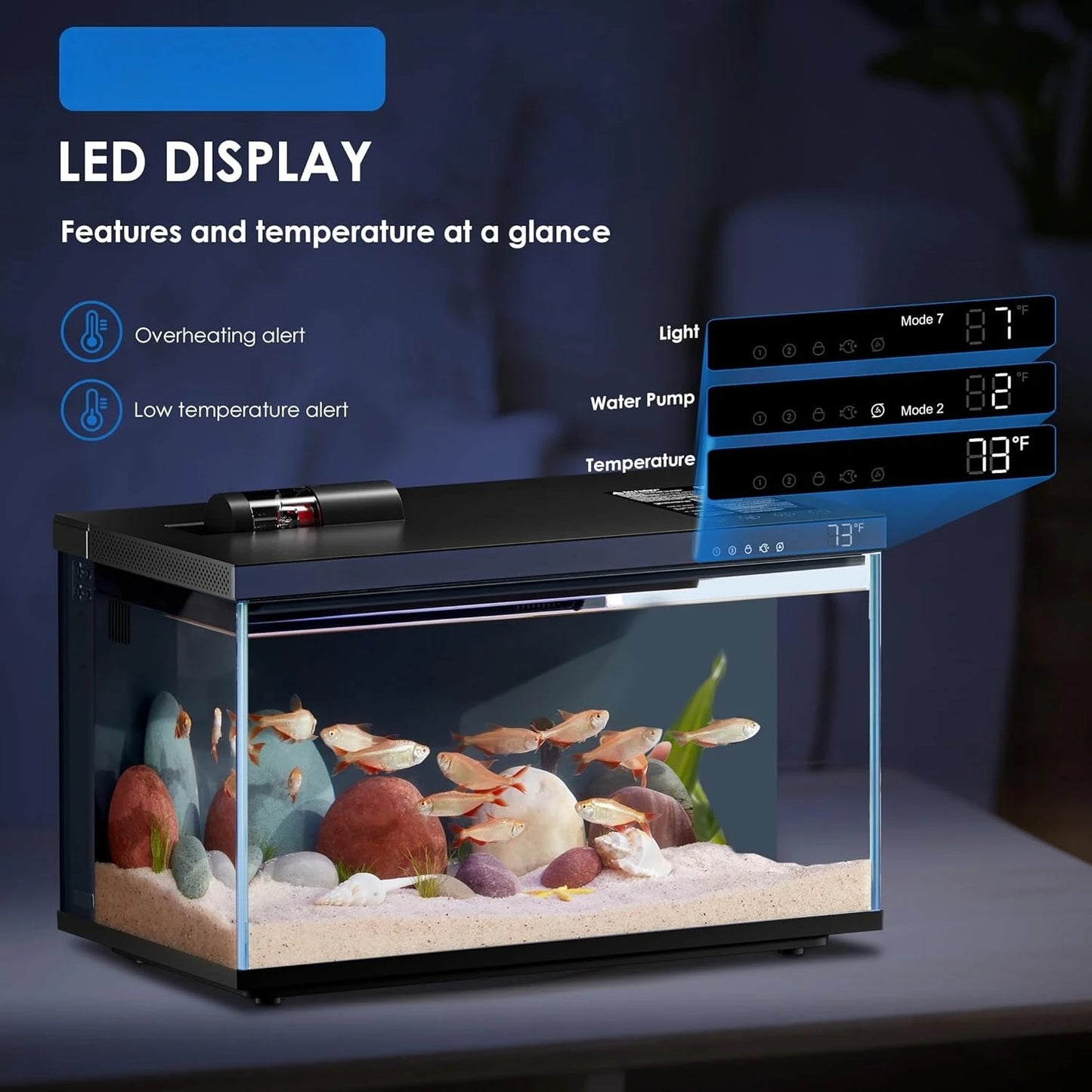 Smart Aquarium Fish Tank 5 Gallon