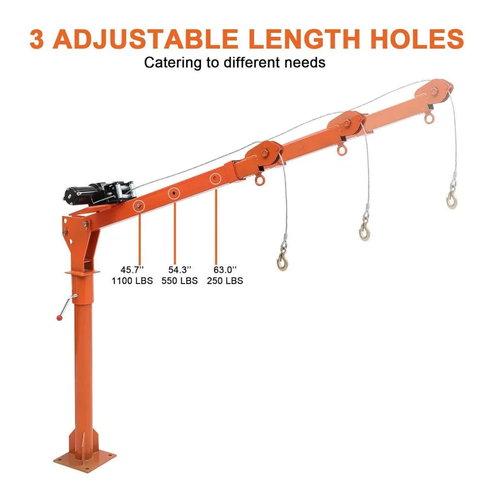 1100LB Truck-Mounted Electric Jib Hoist