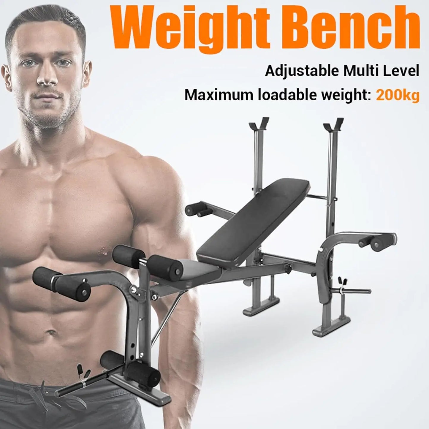 Standard Weight Bench Bench Press Set without weights