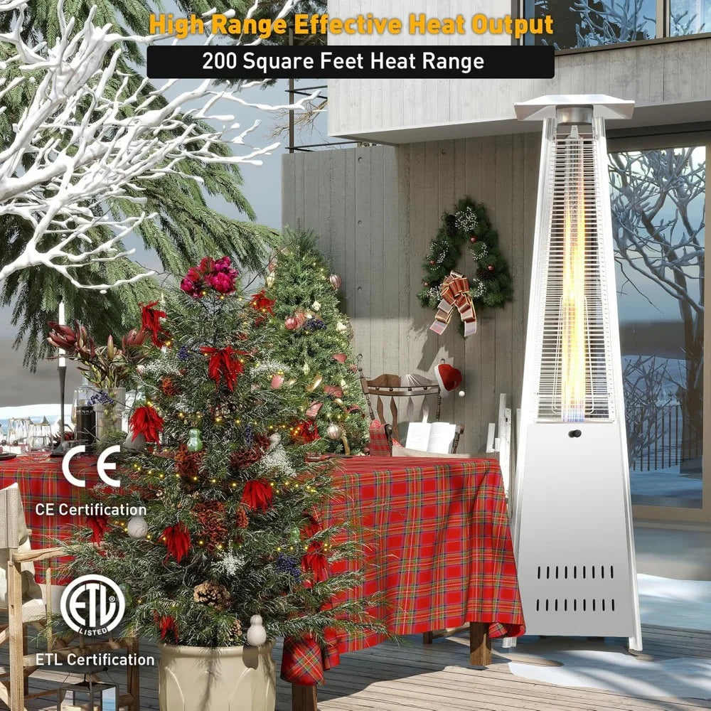 Outdoor Patio Heater, Propane with Wheels