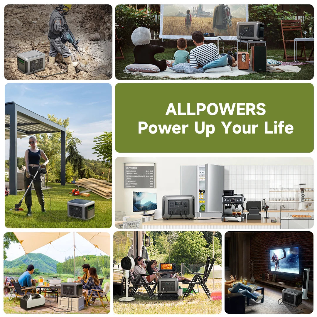 R2500 Solar Generator 2500W (4000W Peak), with Solar panel 4 AC Outlets for Home