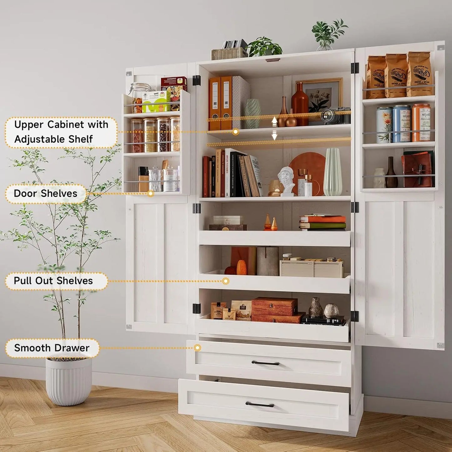 71" Tall Kitchen Pantry
