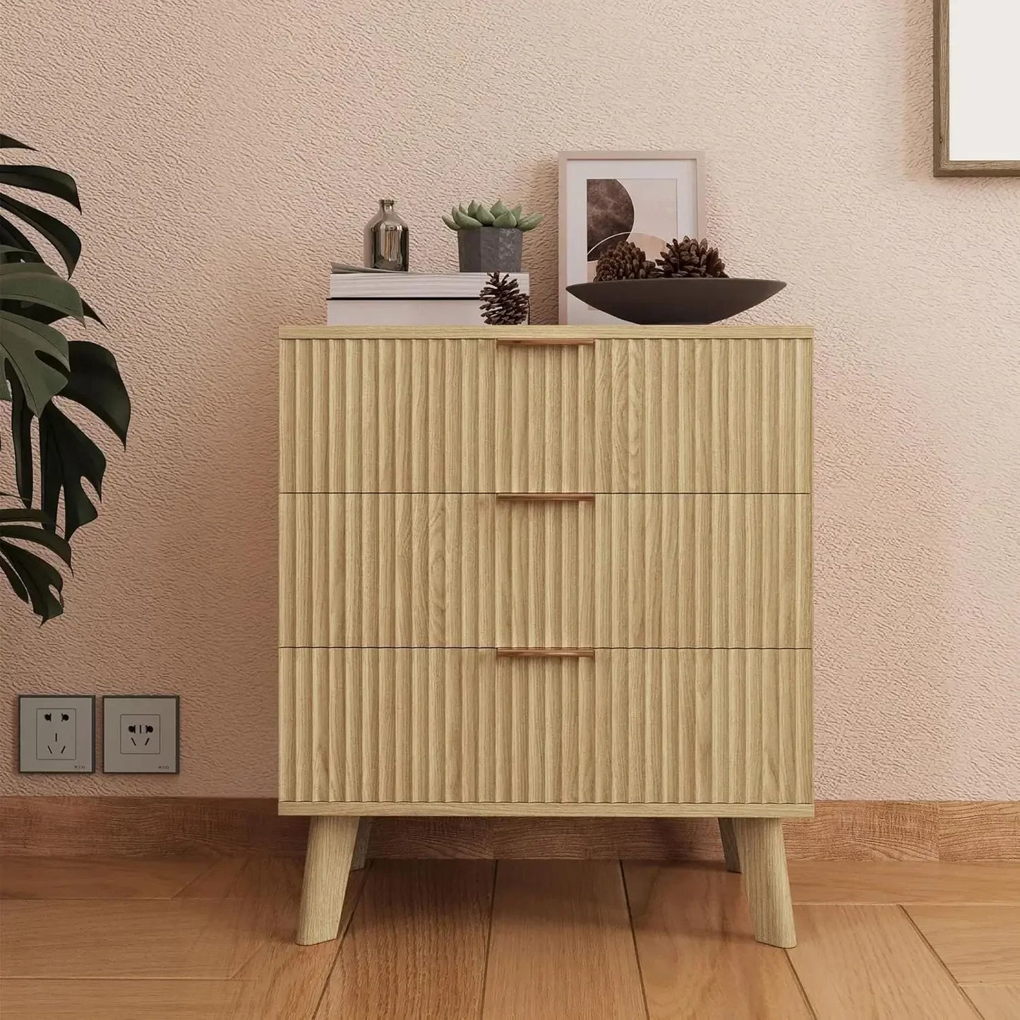 Fluted 6 Drawer Double Dresser