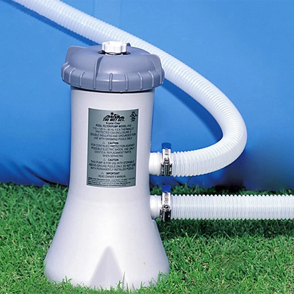 IN&TEX 28604/58604 Swimming Pool 530 GPH Filter Cartridge Pump & 1/4" Diameter Hose