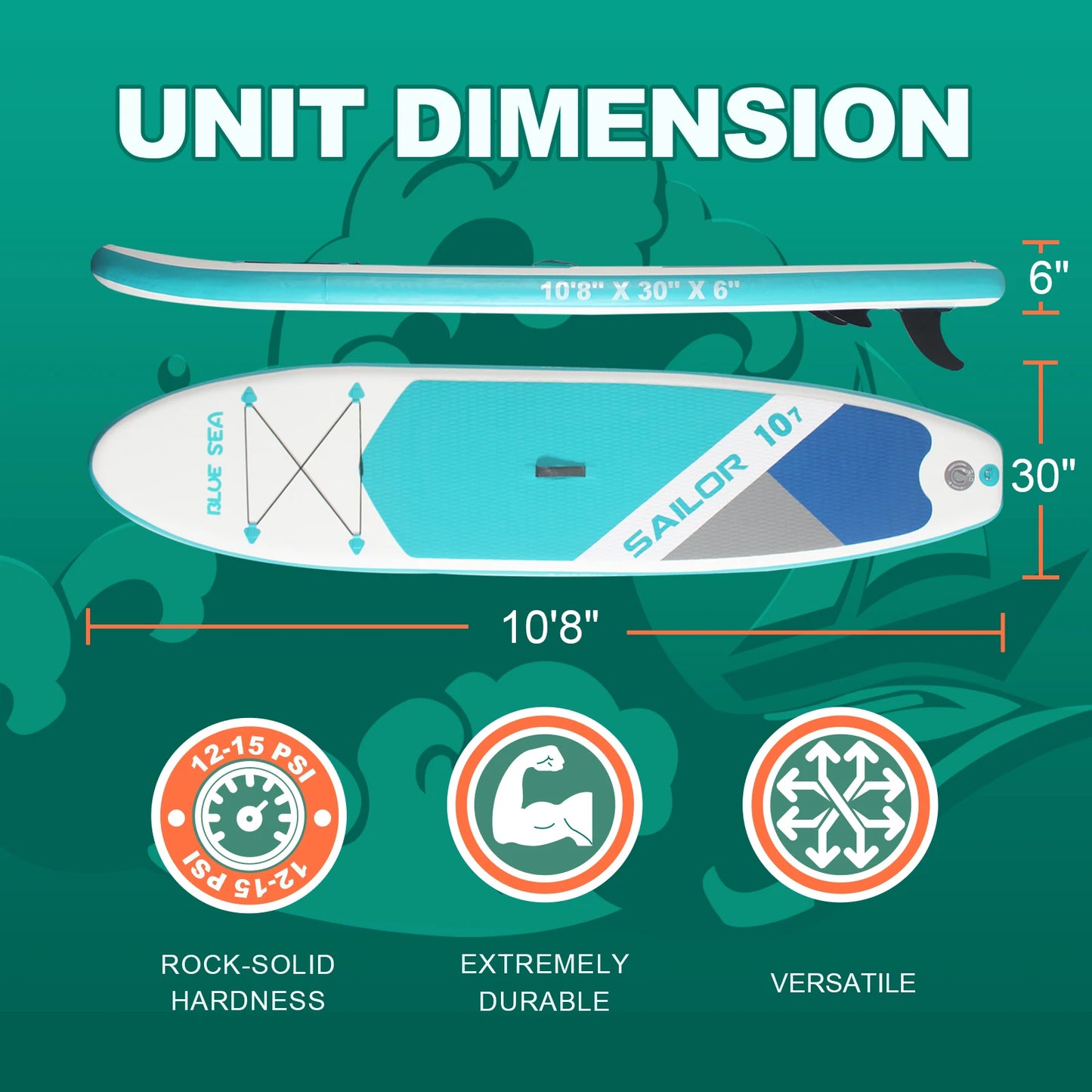 10ft 8in Inflatable Stand Up Paddle Board
