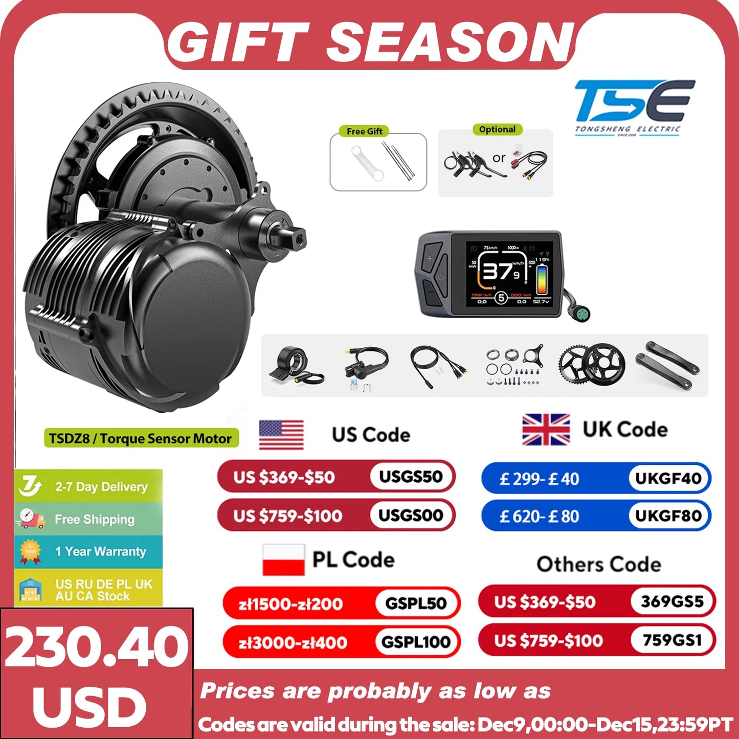 750W 500W 250W Motor Kit Mid Drive Ebike