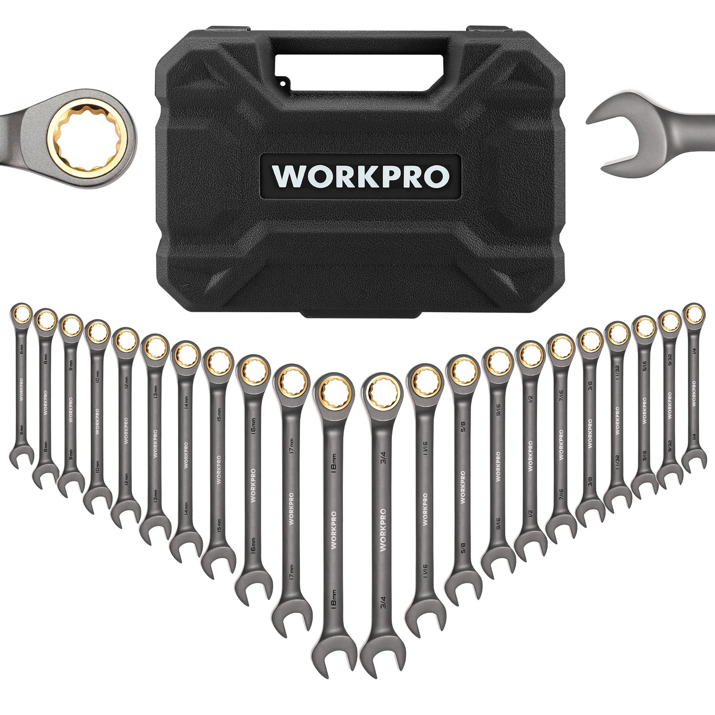 22pcs Ratcheting Wrench Set