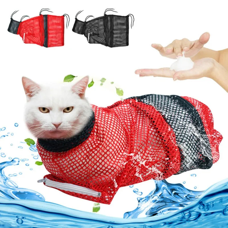 Mesh Cat Groom / Bath Bag