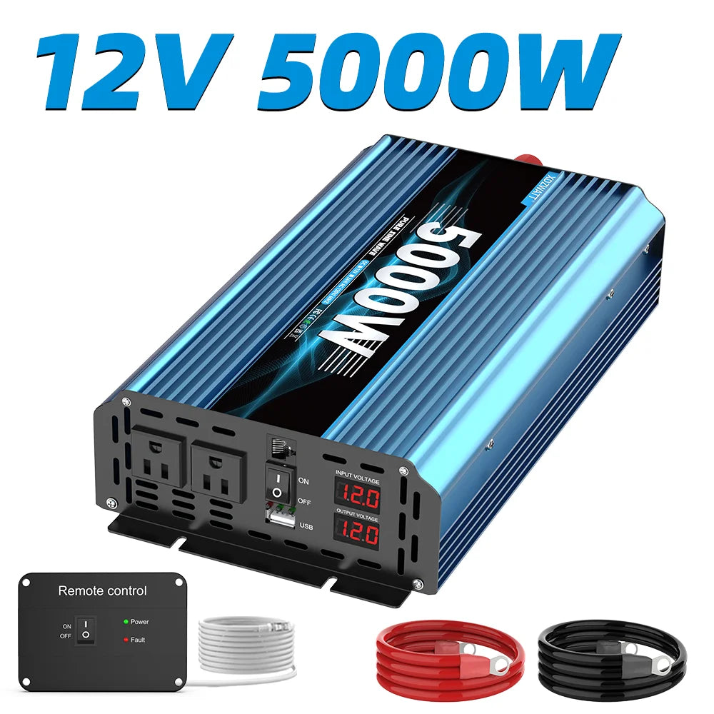 12V 24V to 120V Pure sine wave Off Grid Power Inverter 5000W