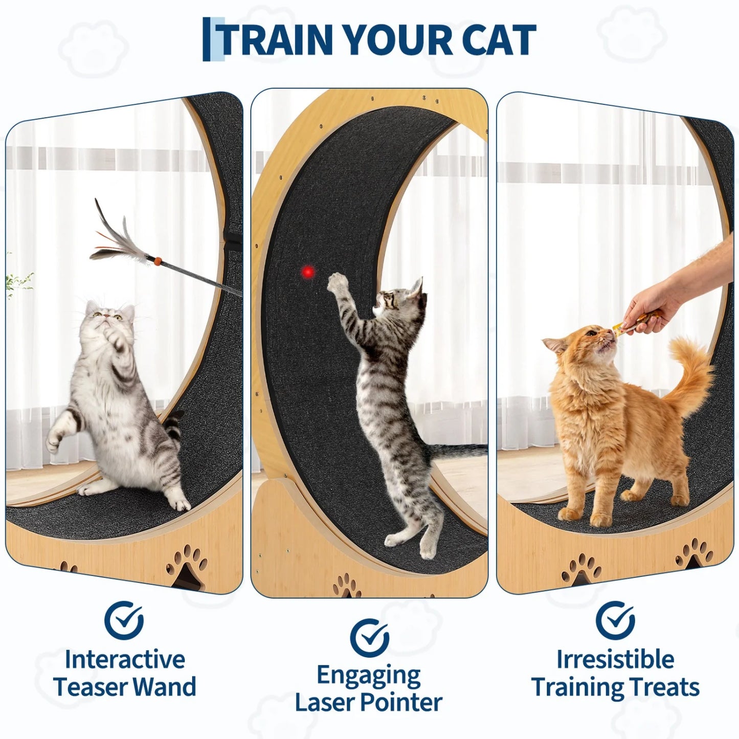 Wooden Cat Exercise Wheel