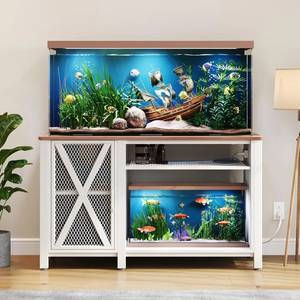 Metal Aquarium Stand with Power Outlets