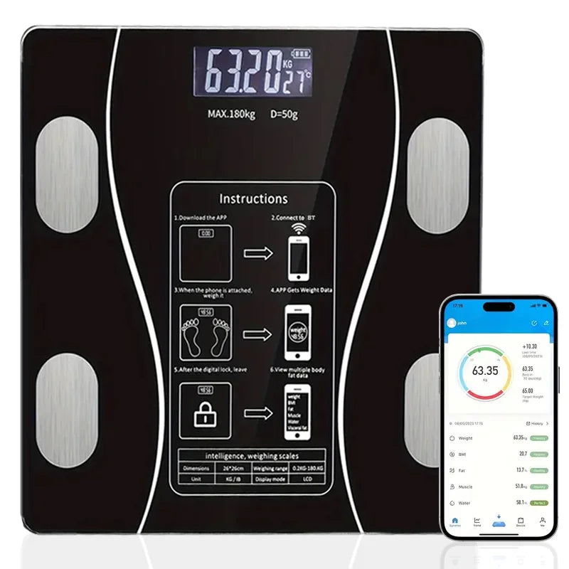 Smart LED Digital Bathroom Weight Scale
