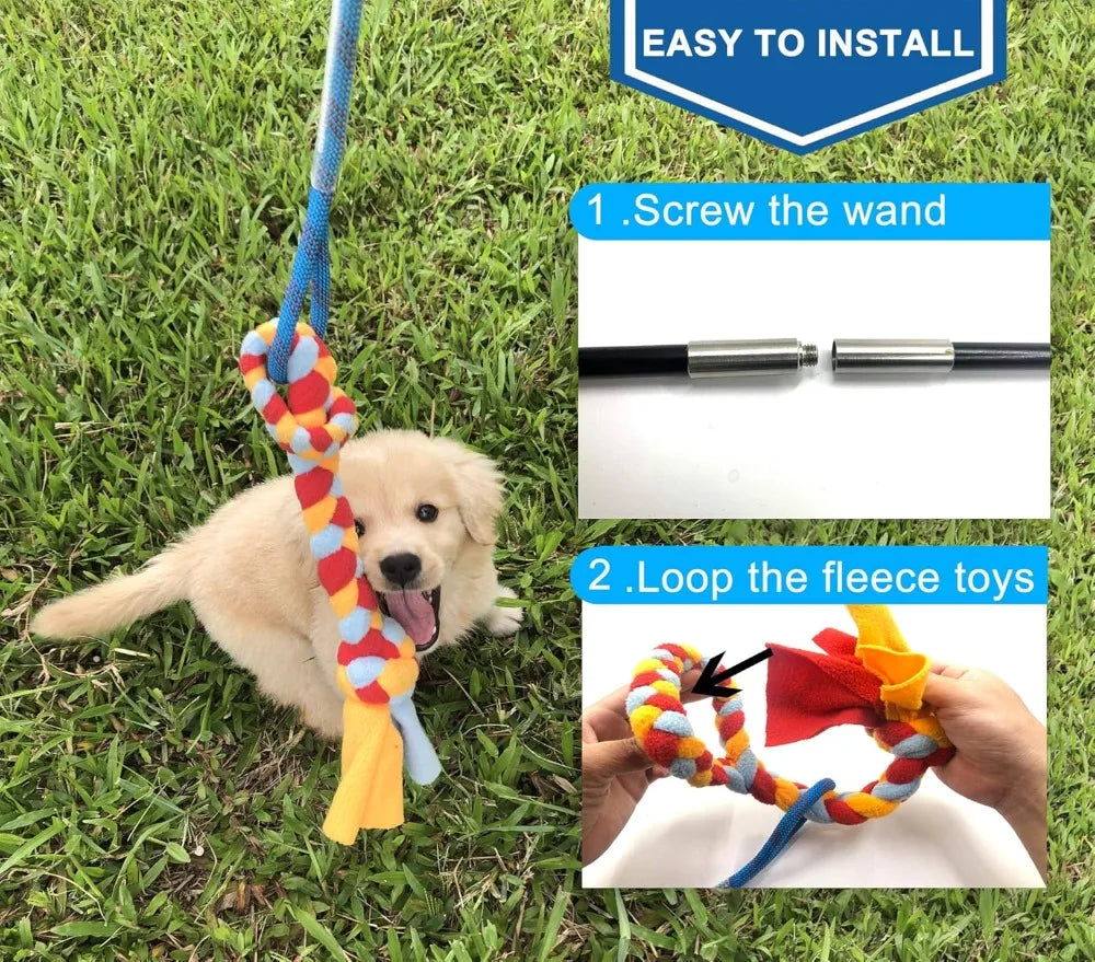 Interactive Flirt Pole Toy for Dogs