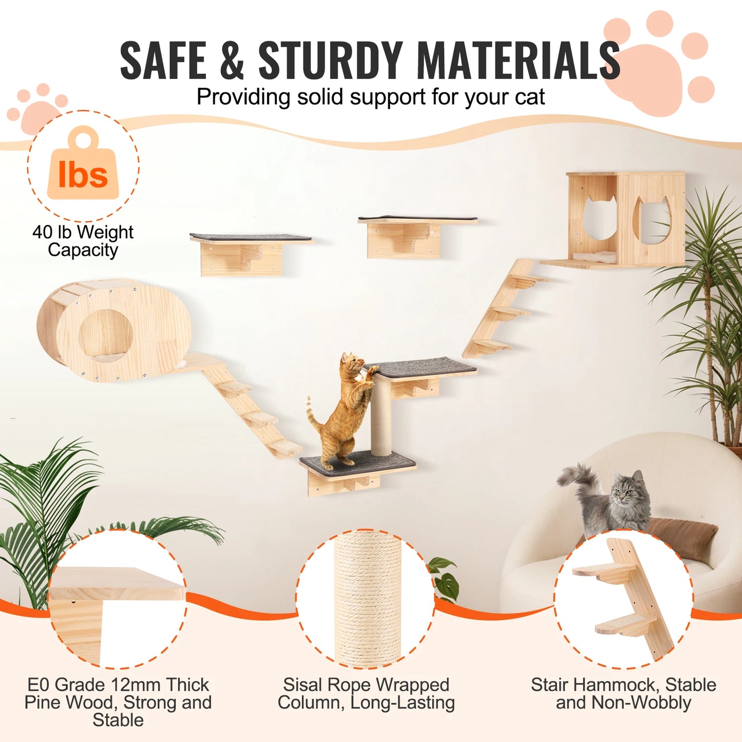 Wall Mounted Cat Shelves and Perches