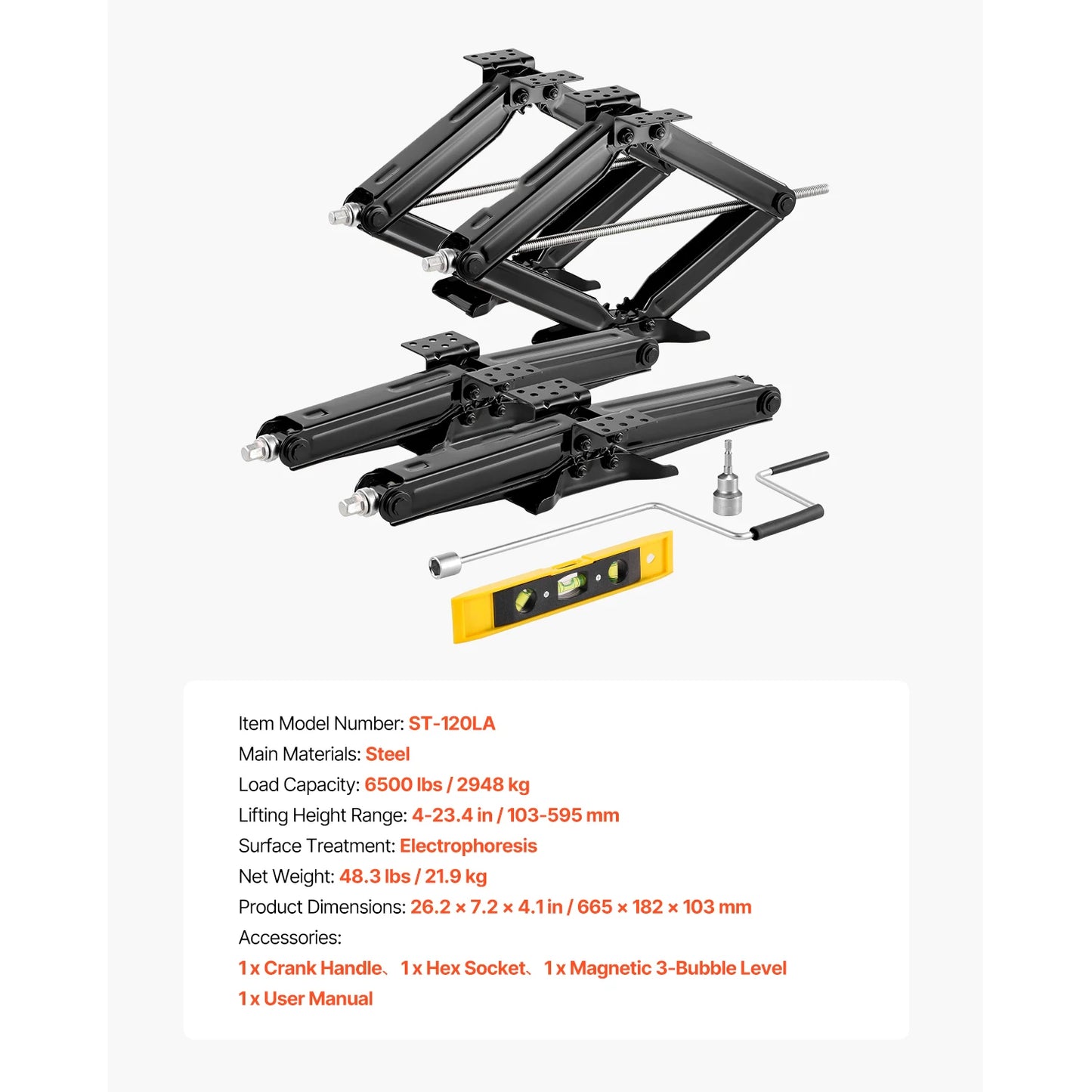 RV Stabilizer Leveling Scissor Jacks, Set of 4